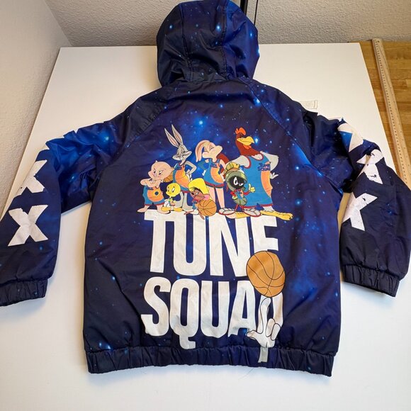 Members Only x Space Jam Tune Squad Puffer Jacket Mens S Faux Fur - Picture 9 of 11